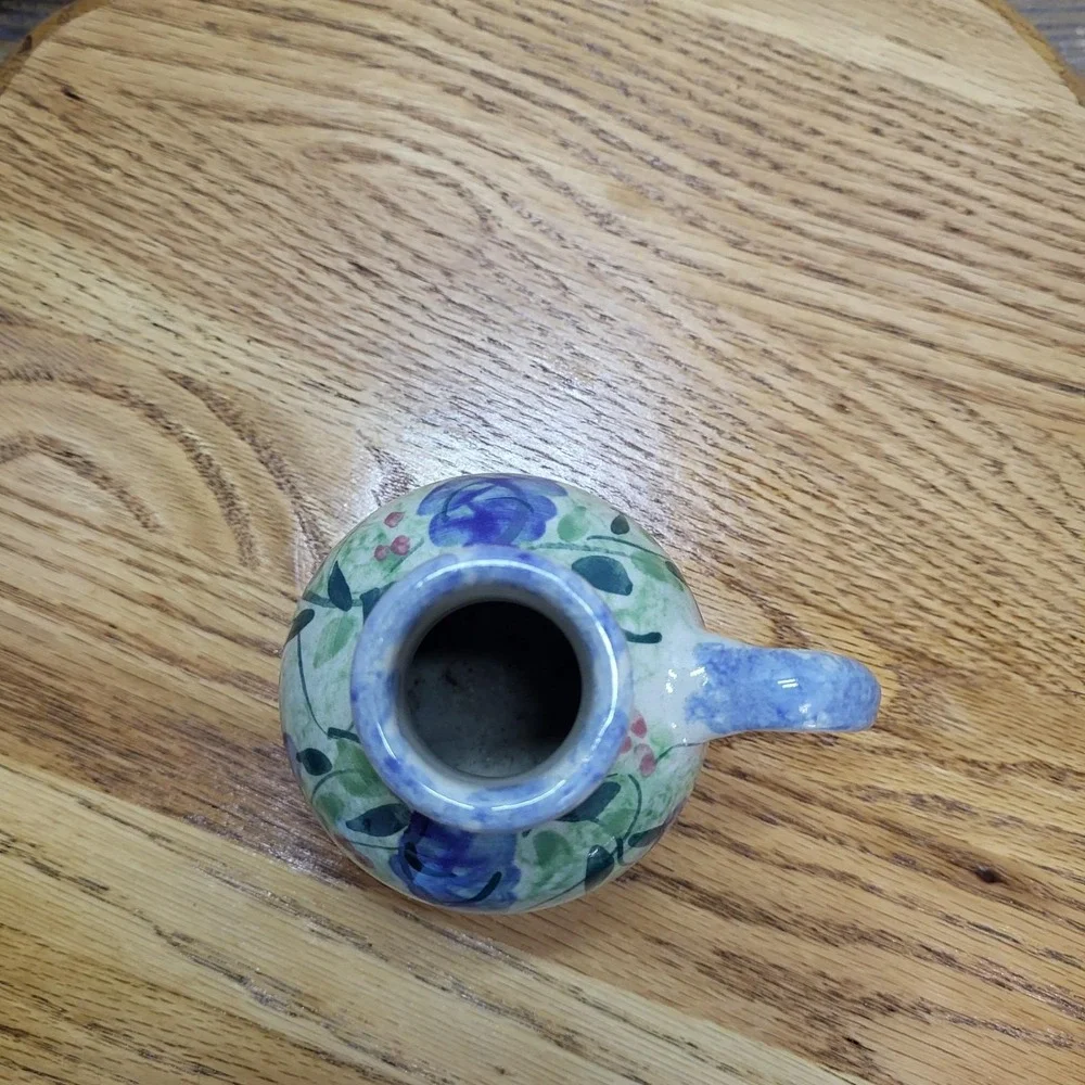 VTG Yesteryears Collection Stoneware Jug Marshall Pottery Wisteria Purple Vine